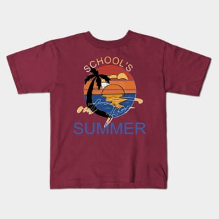 cute retro last day of school school's out for summer teacher Kids T-Shirt